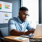 Home 23 CFA 시험의 윤리 과목 비중 - A focused young professional studying CFA Ethics at a modern home office desk, surrounded by CFA tex...